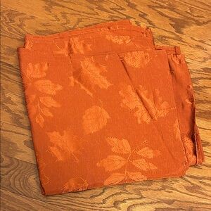 Orange Leaf Patterned Table Cloth